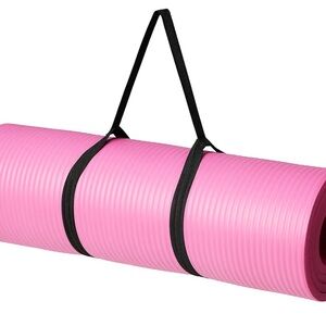 Brand New - Amazon Pink Yoga Mat with Black Carrying Strap